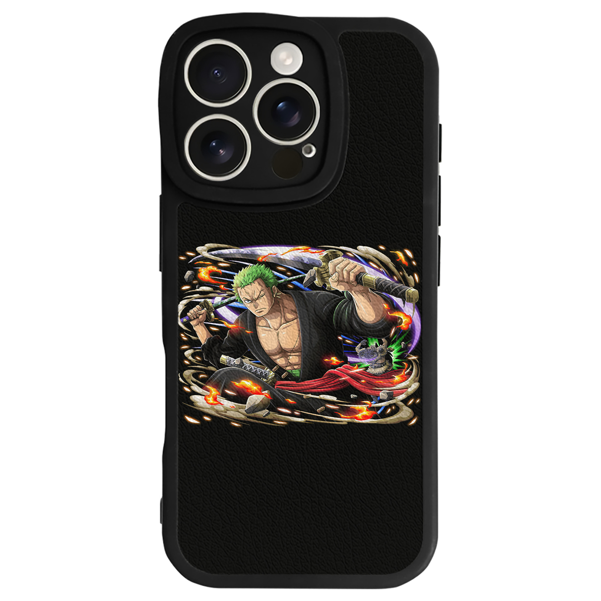 （画像用） ワンピース ロロノア・ゾロ ONE PIECE Roronoa Zoro 【iPhone 16シリーズ対応】シリコンスマホケース（レザー調） 材質：シリコン